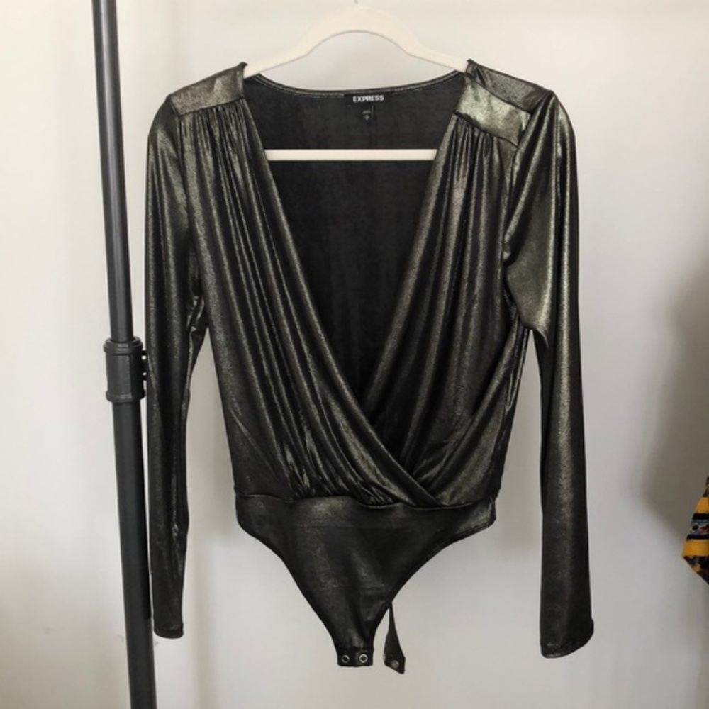 NWOT Express Metallic Body Suit | XS